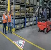 Forklift ve Yaya İkaz İşaret Projektörü Logo